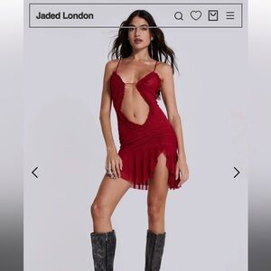 Jaded London Red Mini Dress